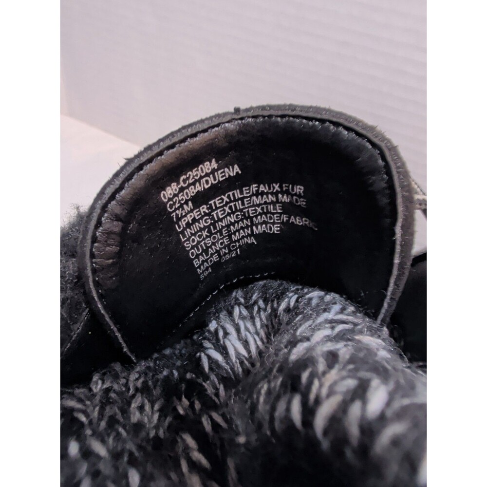Cliffs By White Mountain Ankle Boots Black w/ Sweater Cuff Womens 7.5 Fall Cute - Picture 6 of 7